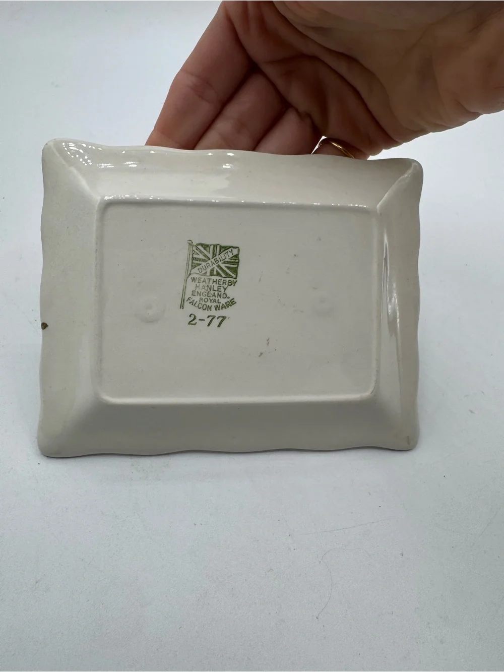 Weatherby Hanley Falconware porcelain trinket tray made in Staffordshire England